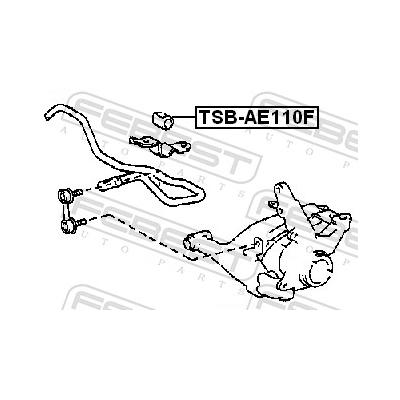 FEBEST Lagerung, Stabilisator TSB-AE110F Vorderachse für TOYOTA