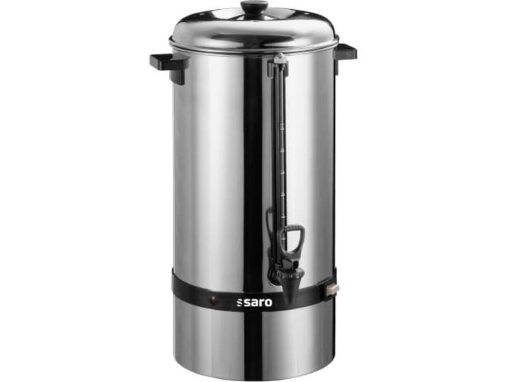 Saro Kaffeemaschine mit Rundfilter – 15 L / 100 Tassen – Edelstahl – Brüh- & Warmhaltefunktion – Sicherheitszapfhahn – Peilglas – 1,5 kW – Modell SAROMICA 6015