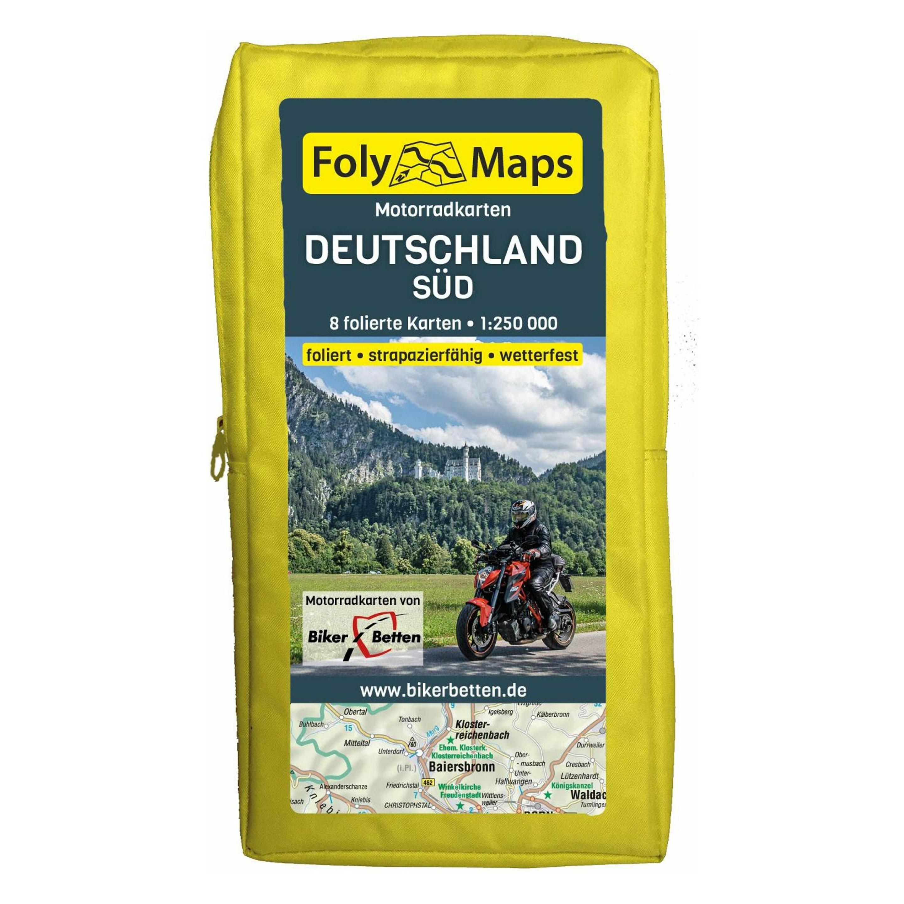 Touristik FolyMaps Motorradkarten Deutschland Süd 1 : 250 000 (9640358)