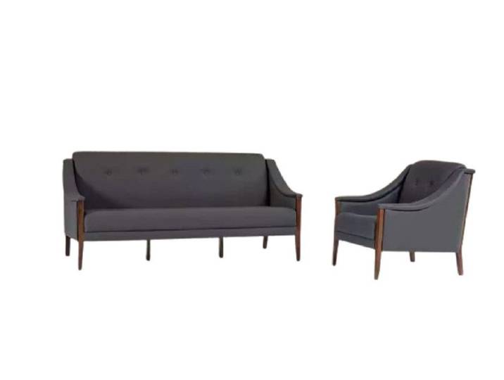 Xlmoebel Polstergarnitur Moderne graue Sofagarnitur mit Dreisitzer und Sessel, (Sofagarnitur, 2-tlg., Set 2 tlg (Sofagarnitur 3 + 1 Sitzer), Hergestellt in Europa