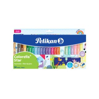 Pelikan Fasermaler Colorella Star C302 18+6 sort Schablone Faltschachtel