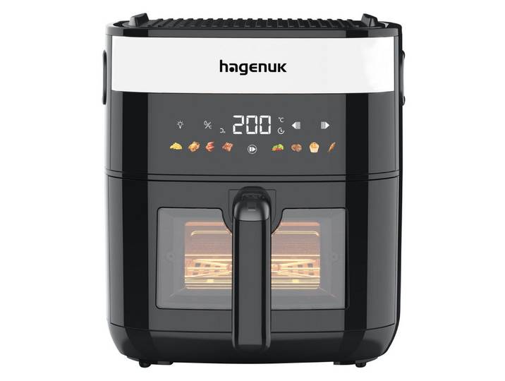 Hagenuk Heißluftfritteuse 2in1 mit Grillplatte, 2000 W, Heißluftfritteuse und Grill in Einem Gerät