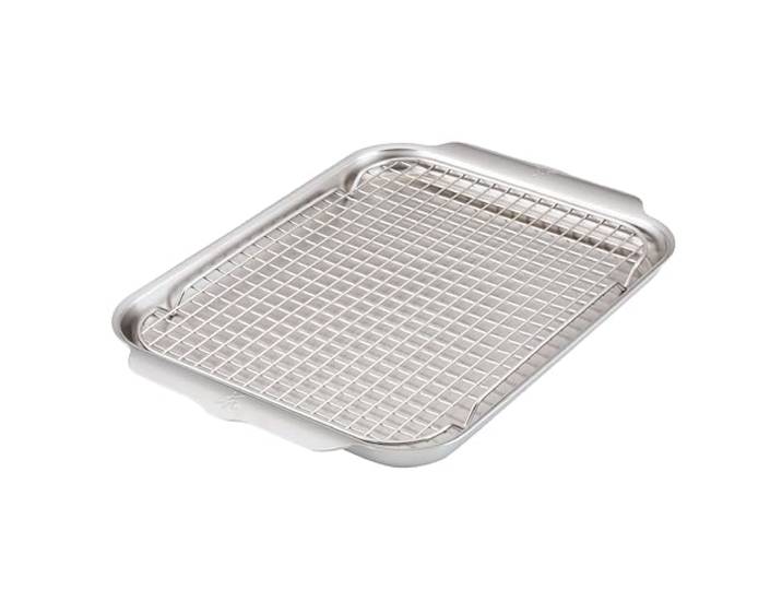 Hestan Provisions OvenBond 2-teiliges mittelgroßes Blech mit Backblech, 30,5 x 38,1 cm, dreilagig, Gourmet-Edelstahl