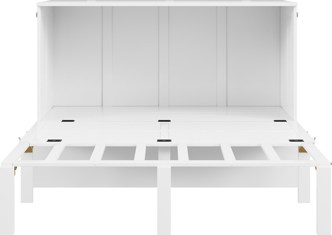 Schrankbett(weiß)140x200 cm,Wandbett mit Lattenrost,Wandklappbett,vertikales Schrankbett mit Lattenrost,Jugendbett