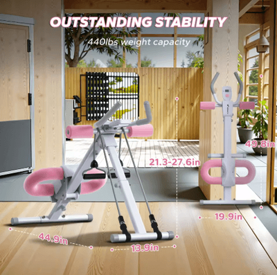 Inspire Picks MERACH Adjustable Ab Machine Trainer Foldable Core And Abdominal Exercise System With Knee Protection 2314w