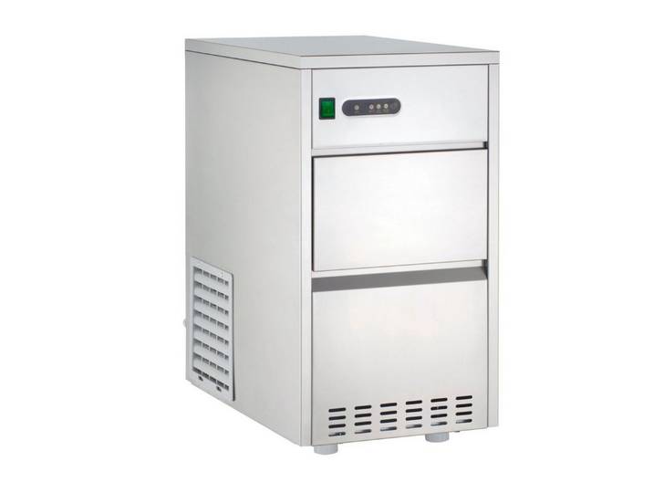 GastroHero Elektrischer Eiswürfelbereiter Eiswürfelbereiter 24 kg/24h Hohlkegel Eiswürfelmaschine Bar, 3,2 Liter Wassertank, ohne Festwasseranschluss nutzbar, luftgekühlt