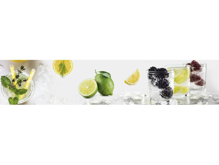 Küchenrückwand EXPRESS KÜCHEN Cocktail , bunt (weiß, bunt), B:280cm H:55,9cm, Holzwerkstoff, Spritzschutzwände