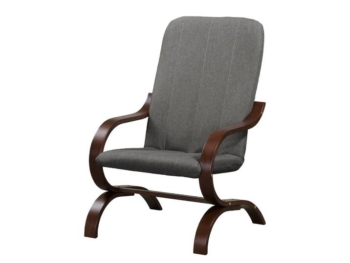 Sessel Webstoff Grau/Dunkelgrau Webstoff 65 x 102 x 70cm