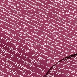 Baumwollstoff Schrift „Sina“, beere-color