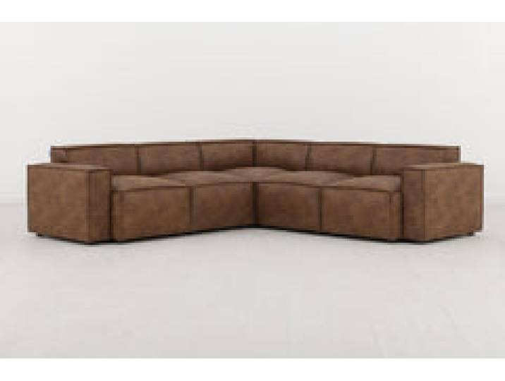 Ecksofa Model 03, Kastanienbraun
