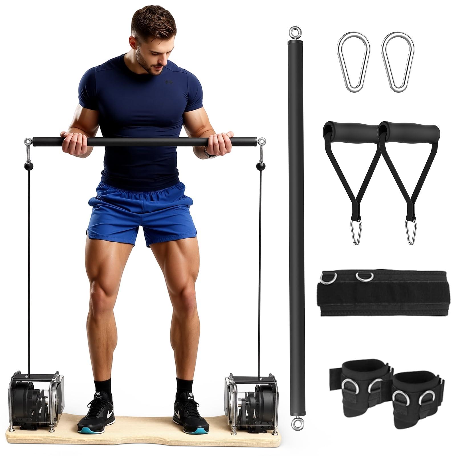Kompakte Krafttrainingsgeräte - Einstellbarer Widerstand 7-17 kg - 7,5 kg - Metall und Holz - Für den Heimgebrauch und auf Reisen