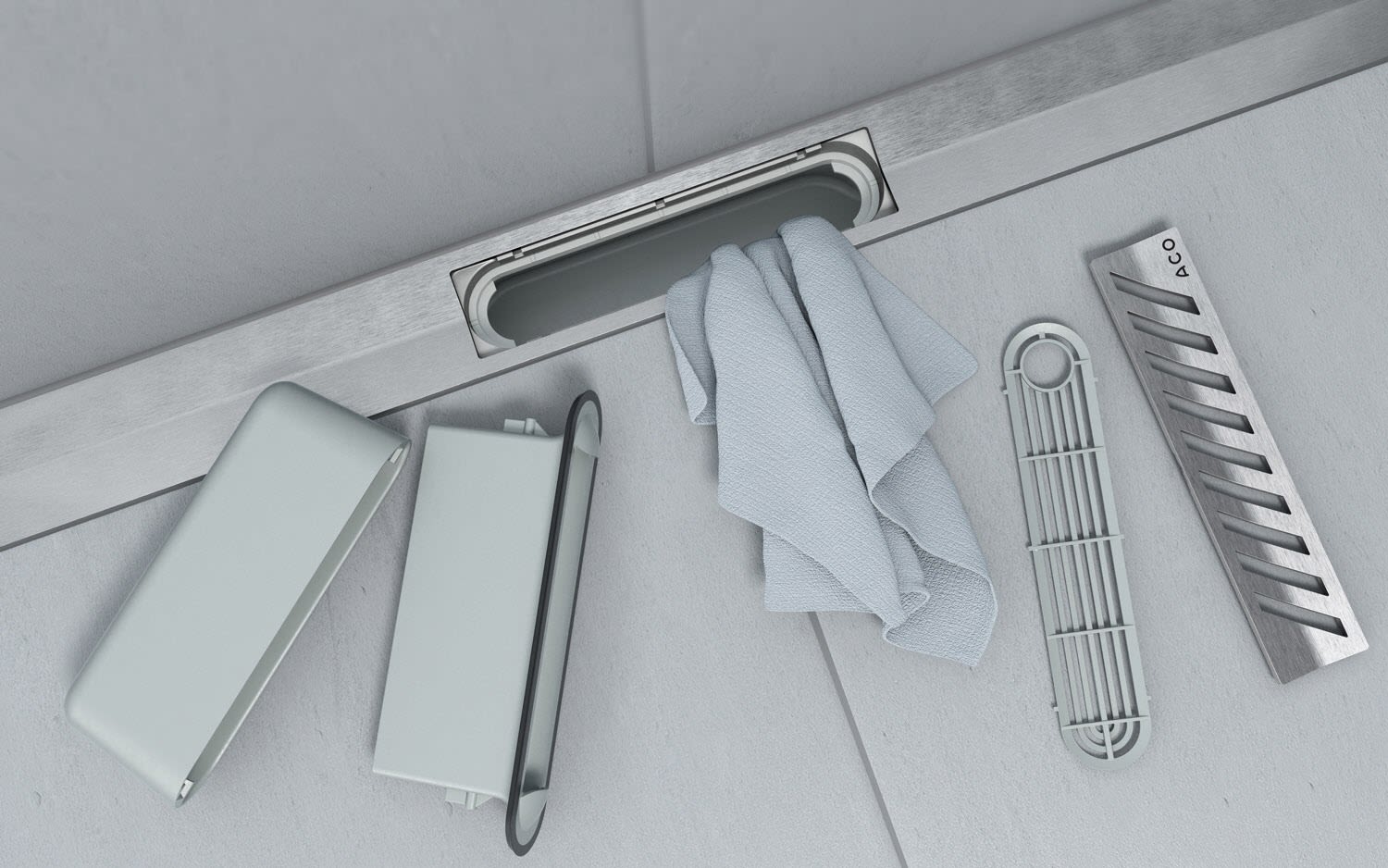 ACO ShowerDrain S+ Duschrinnenprofil Stripes 90 cm