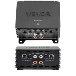VEVOR Autoverstärker 4-Kanal, Endstufe Klasse D Überbrückbar, Max. 4 x 110 W an 4 Ohm / 4 x 160 W an 2 Ohm, Hochleistungsverstärker für SUVs Pickups Geländewagen Mehrkanal-Audioverstärker