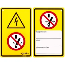 Dehn 700058 WuH-Schild Achtung Spannung - Schalten verboten WHS AS SV WHSASSV  - 10 Stück