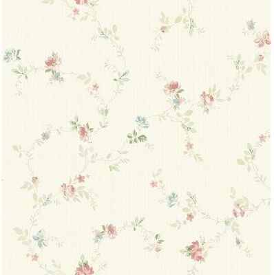 Seabrook Designs Chantilly Floral Trail Unpasted Wallpaper