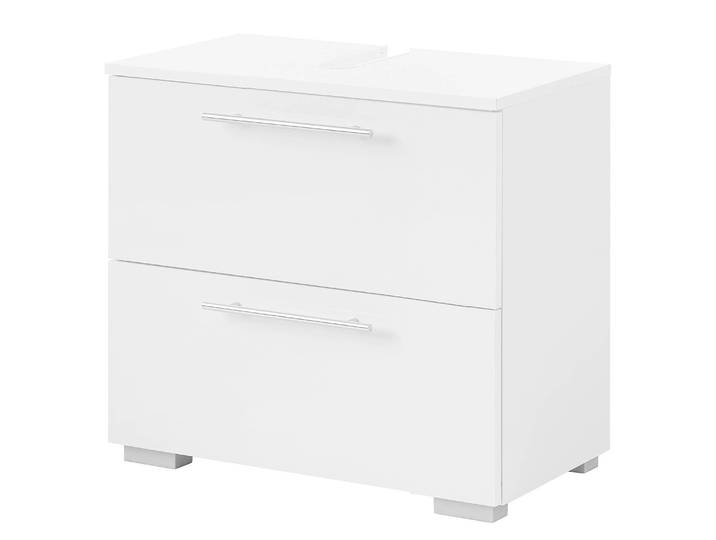 Meuble sous lavabo Carlos 60cm Blanc/Blanc