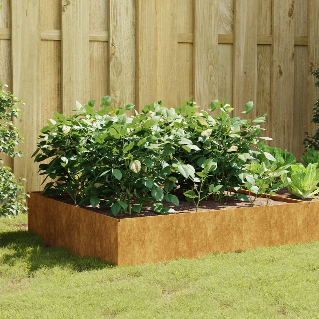 Rio Almarene Outdoor Raised Garden Bed Rusty 41cm H x 100cm W x 100cm D