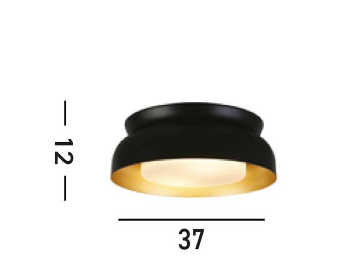 Searchlight Deckenleuchte Kendal, dimmbar, schwarz, für Wohn- / Esszimmer, Metall