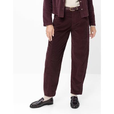 5-Pocket-Hose BRAX "Style MEGAN S", Damen, Gr. 40, Normalgrößen, braun (dunkelviolett), Web, 100% Baumwolle, Hosen 5-Pocket-Hose, Cord: Five-Pocket-Hose im Barrel Fit