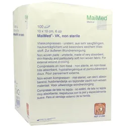 MaiMed Vlieskompressen unsteril 6- lagig 100 Stück - 10 x 10 cm 100 St