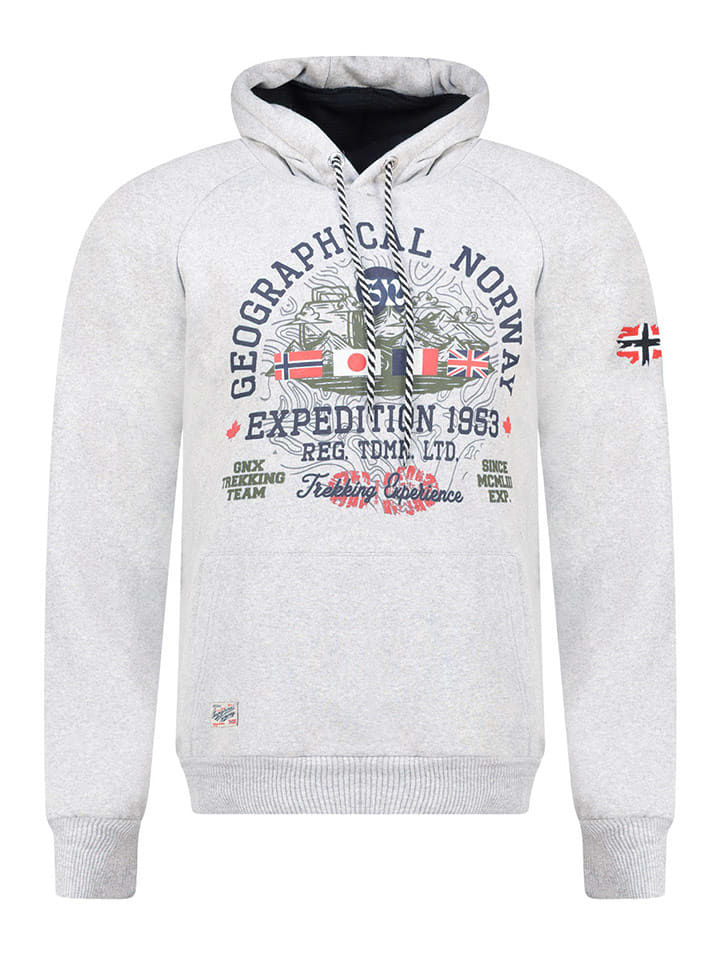 Geographical Norway Hoodie "Gexpe" in Grau - S