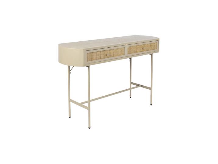 Design Konsolentisch „Amaya“ Rattan Beige, Natural Dutchbone