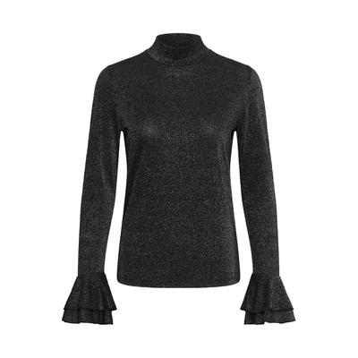 Langarmbluse SAINT TROPEZ "Saint Tropez Bluse langarm TagaSZ", Damen, Gr. L, schwarz, Blusen