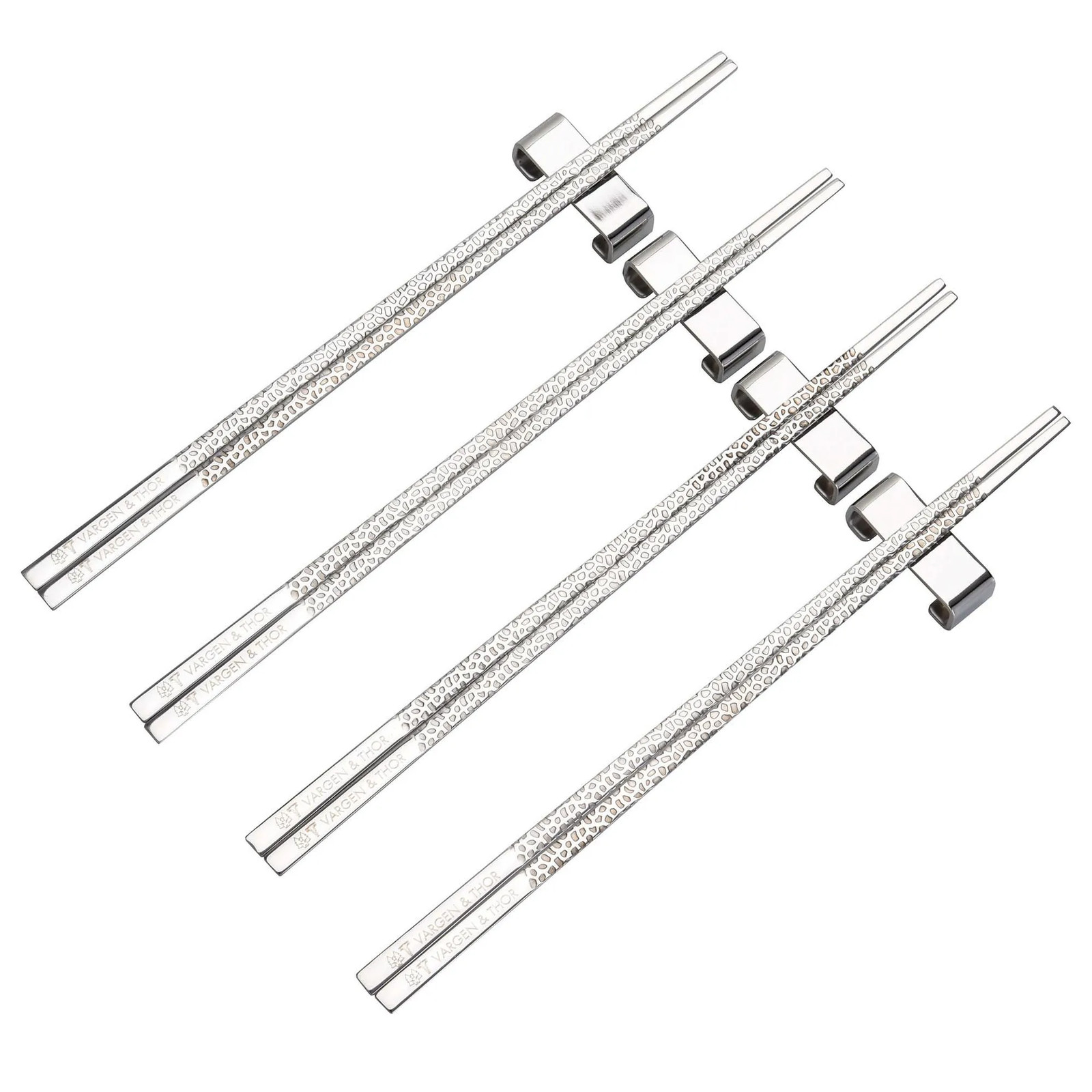 Vargen & Thor Kito Chopsticks eetstokjes 4-pack Zilver