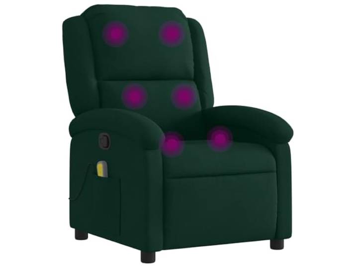 vidaXL Massagesessel Dunkelgrün Samt