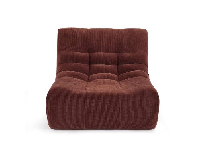 Sorelh Chauffeuse 1 place en velours JANIS Rouge Bordeaux