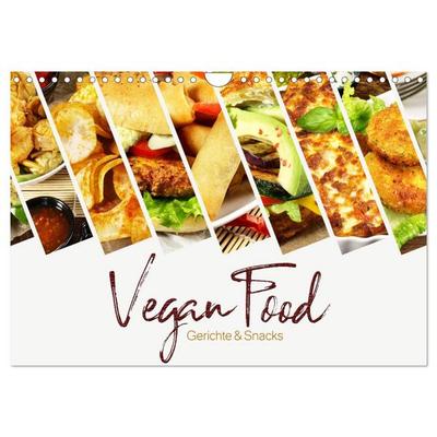 Vegan Food Kalender – Gerichte und Snacks (Wandkalender 2026 DIN A4 quer), CALVENDO Monatskalender