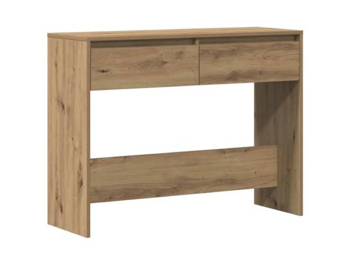 KTHLBRH Konsolentisch Eiche Handwerk 100 x 35 x 76,5 cm Spanplatte 2 Schubladen, robuste Tischplatte, feuchtigkeitsbeständige Spanplatte, Wandmontage, Montage erforderlich, Mehrzwecknutzung