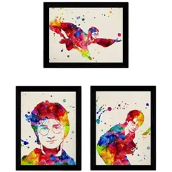 POSTER Harry Potter A4 Schwarzer Rahmen
