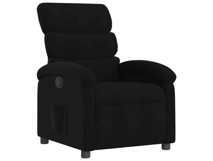 MGH@ Chaise inclinable - Fauteuil salon avec accoudoirs - Noir Tissu LV2718