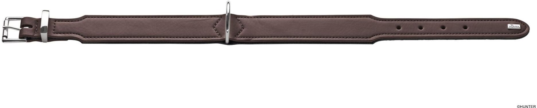 DOG SPORT HUNTER Halsband Basic L (65), braun/schwarz