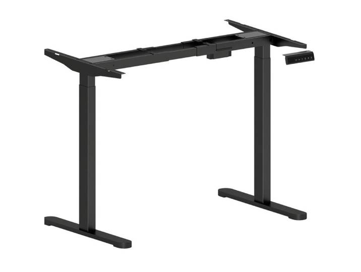 ROVRYN Châssis de bureau électrique réglable 70-118 cm double moteur 3 mémoires acier noir