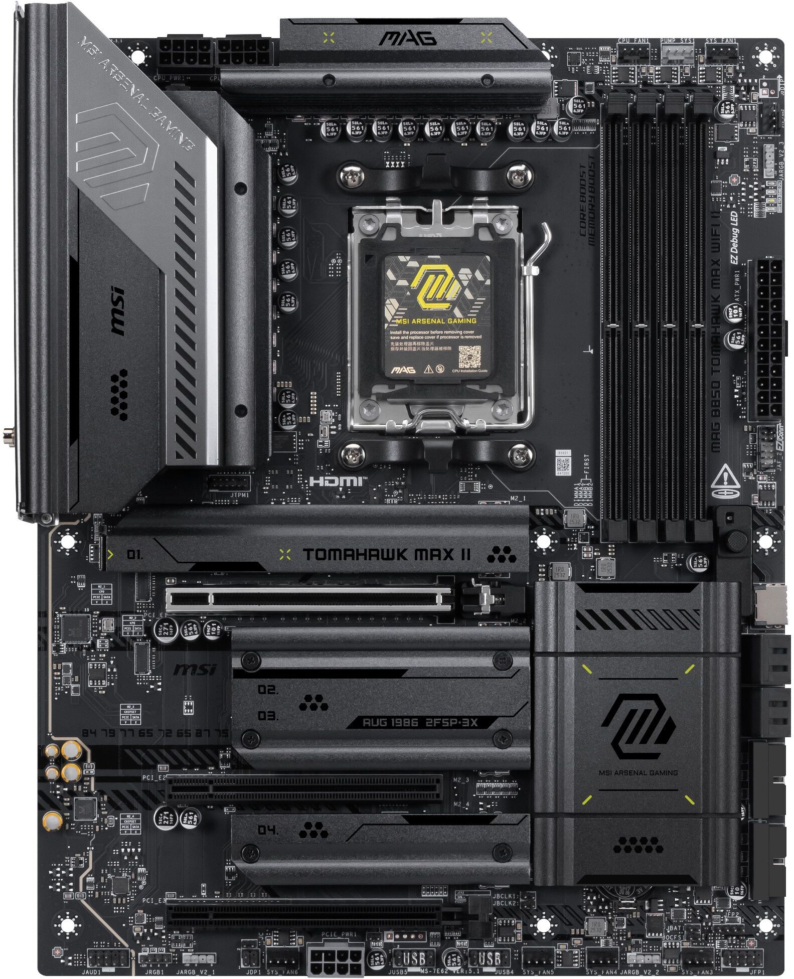 MSI MAG B850 TOMAHAWK MAX WIFI II DDR5 Socket AM5 ATX motherboard