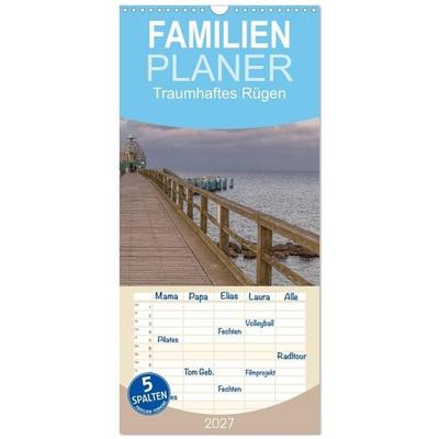 Familienplaner 2027 - Traumhaftes Rügen mit 5 Spalten (Wandkalender, 21 x 45 cm) CALVENDO