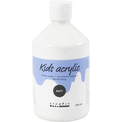 Creativ Company Acrylfarbe Matt, Weiß, 500 ml/ 1 Fl.