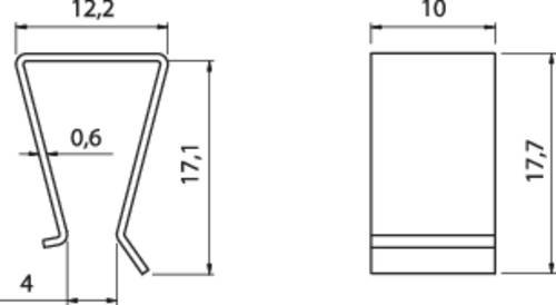Fischer Elektronik Transistor-Klammer Passend für (Gehäuseart (Halbleiter)): TO-220 (L x B x H) 17.7 x 10 x 12.2mm