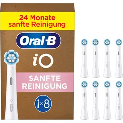 Oral-B, Zahnbürstenkopf, iO Sanfte Reinigung, Original Aufsteckbürsten (8x)