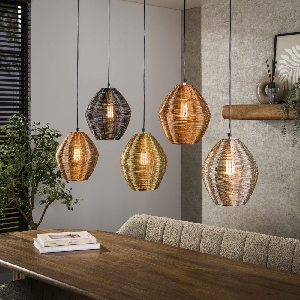 Lyora Metalen Hanglamp Web 5-lichts - Aluminium