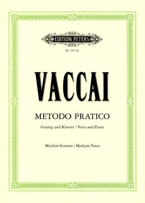 Edition Peters Vaccai Metodo Canto Medium