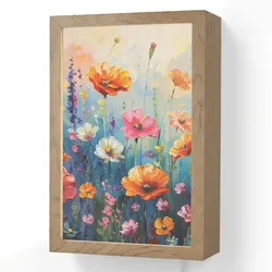 WANDLEUCHTE Blumen - Natur - Aquarell - Kunst Wandlampe 20x30 cm Wandlampe