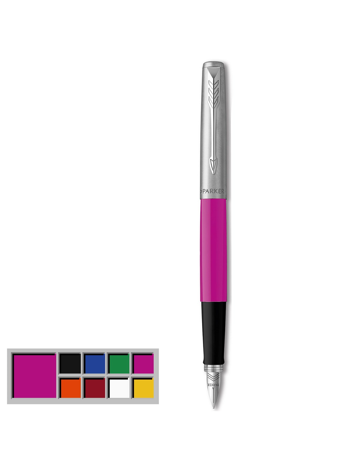 Parker Jotter Originals Füller | Klassisches Magenta | Füller Mittlere Spitze | blaue Tinte