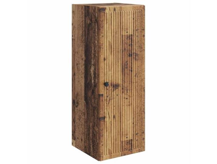 QINXIXINAIXI Wandschrank Altholz 33 x 34,5 x 90 cm Holzwerkstoff Vintage-Stil, rechteckiges Design, viel Stauraum, Wandmontage, einfache Pflege, für Wohnzimmer