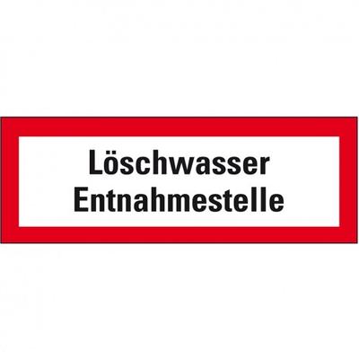 Schild I Feuerwehrschild Löschwasser Entnahmestelle, Kunststoff, 297x105mm, DIN 4066