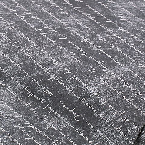 Baumwollstoff Schrift "Lena", grau/weiß