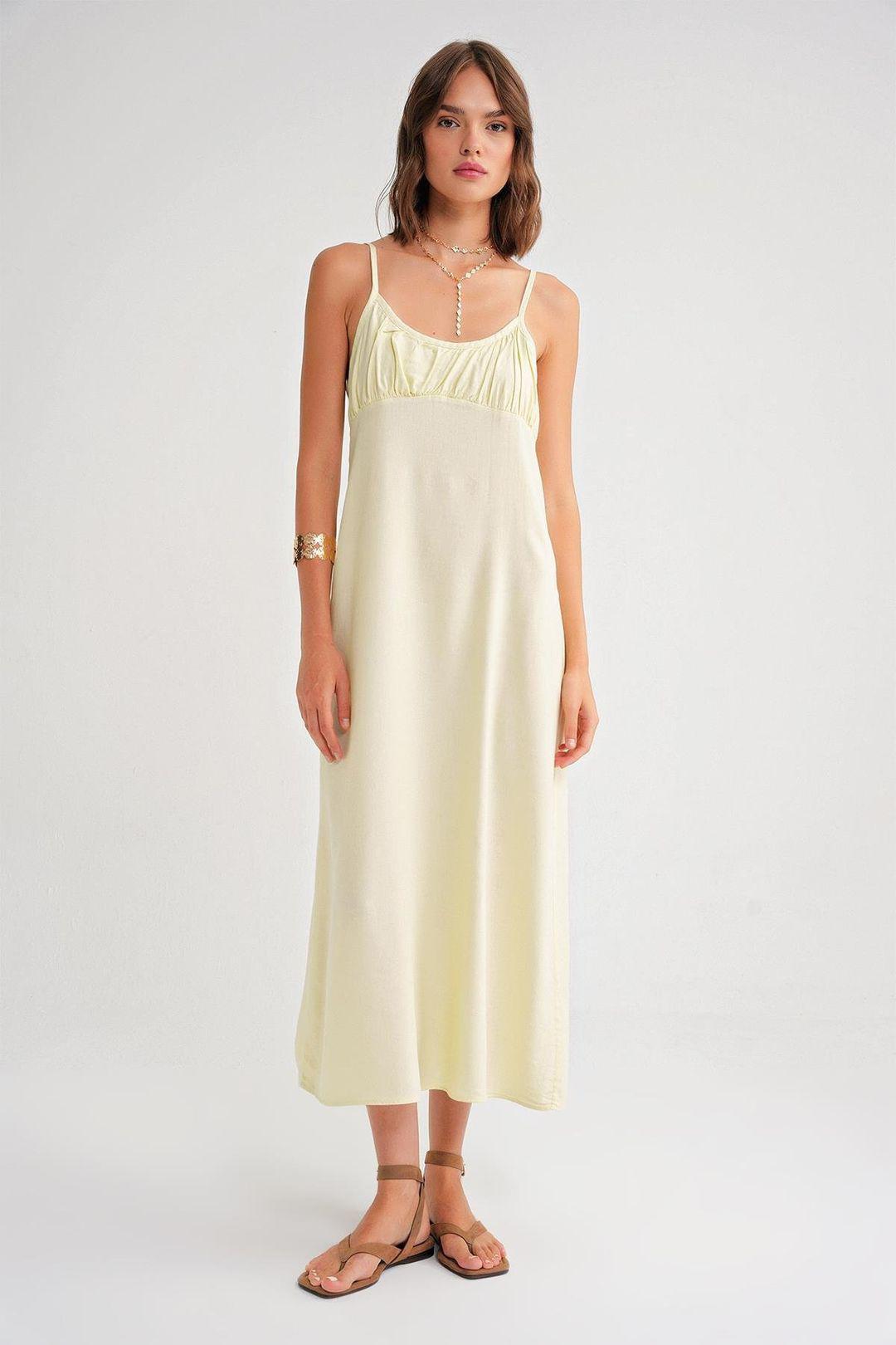 Gelaagde Maxi-jurk met Gathered Detail