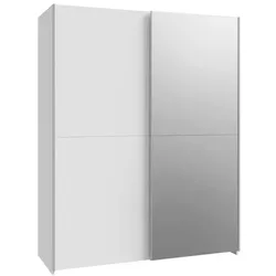 FORTE Schwebetürenschrank Schach&Matt 150 x 190 cm Dekor Weiß